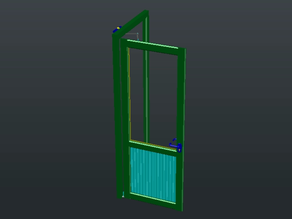 Tür – 3D-Aluminiumfenster