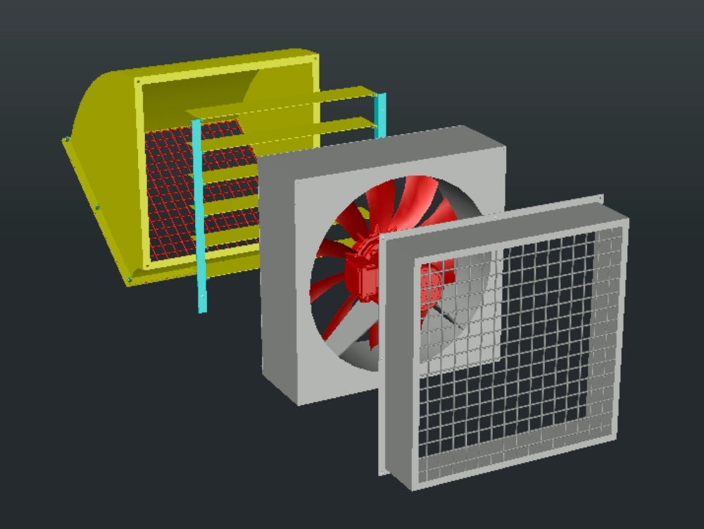 wall mounted 3d centrifugal fan