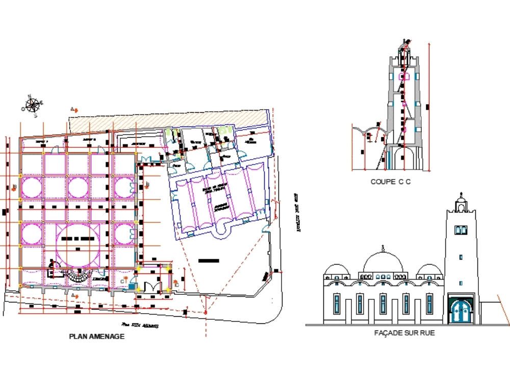 Mosque in AutoCAD | CAD download (144.05 KB) | Bibliocad