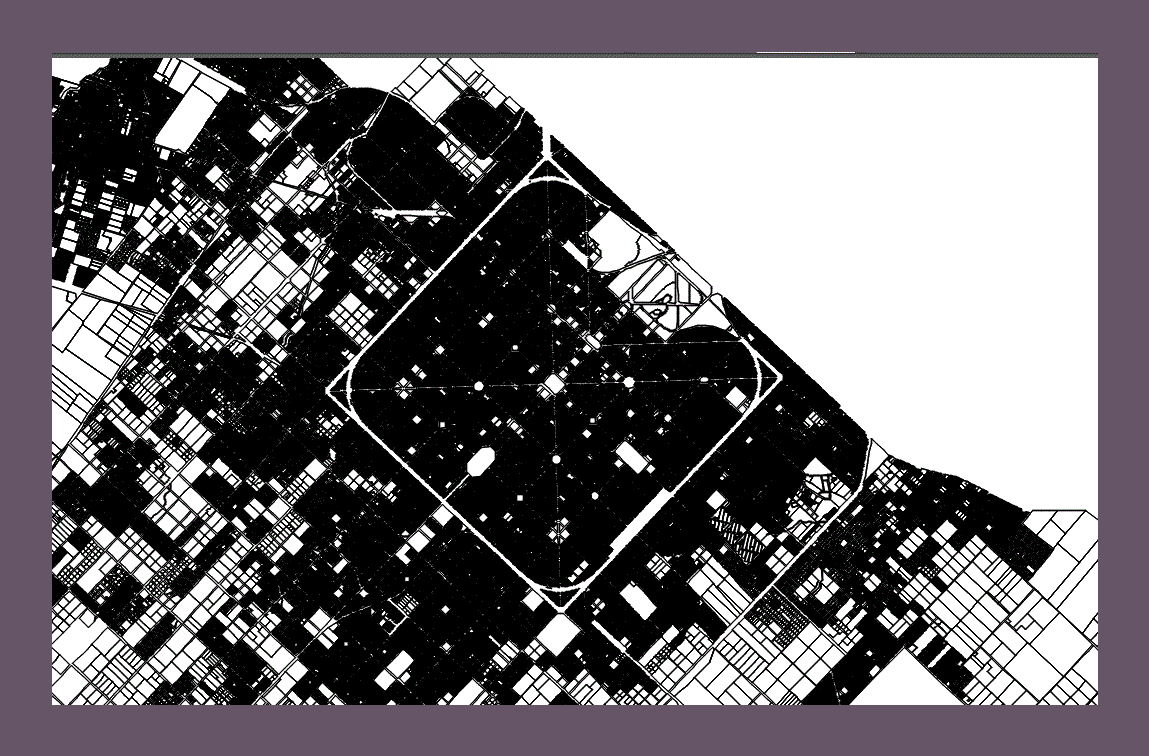 Silberner Stadtplan