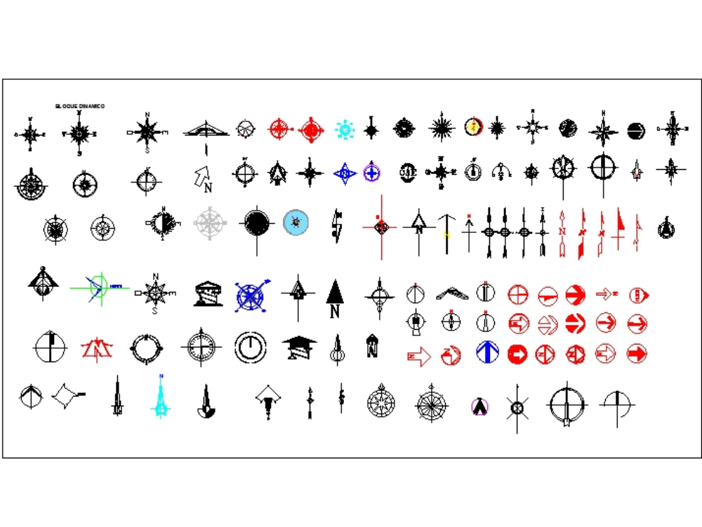 North symbols.