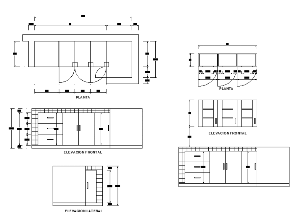 Kitchen Cabinet Detail In Autocad Download Cad Free 57 2 Kb Bibliocad