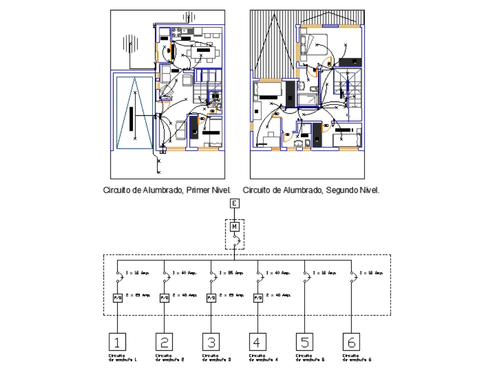 Instalacion Electrica En Autocad Descargar Cad Gratis 2471 Kb Bibliocad 4547