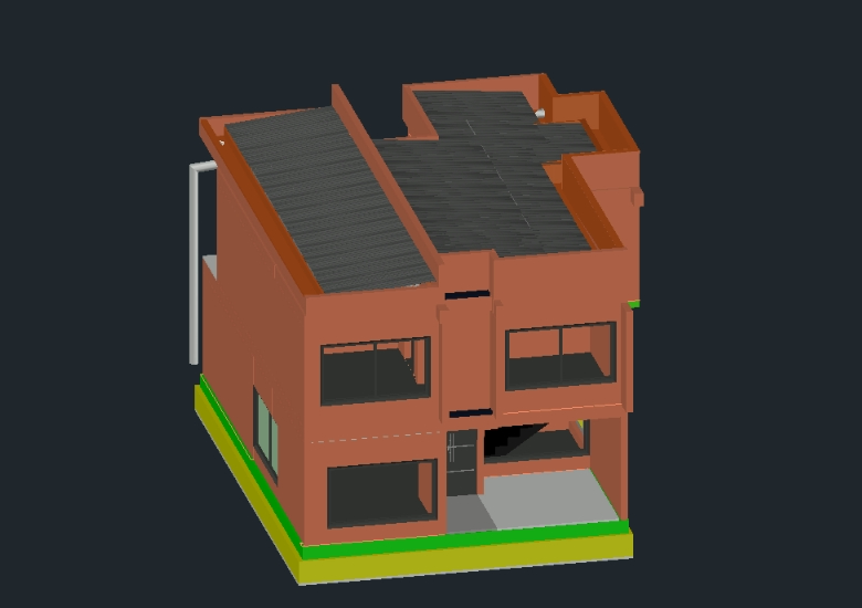maison unifamiliale 3D