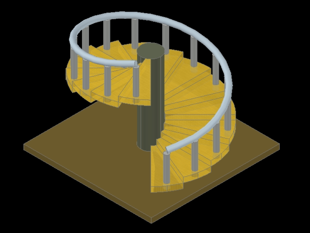 Escalera circular 3D