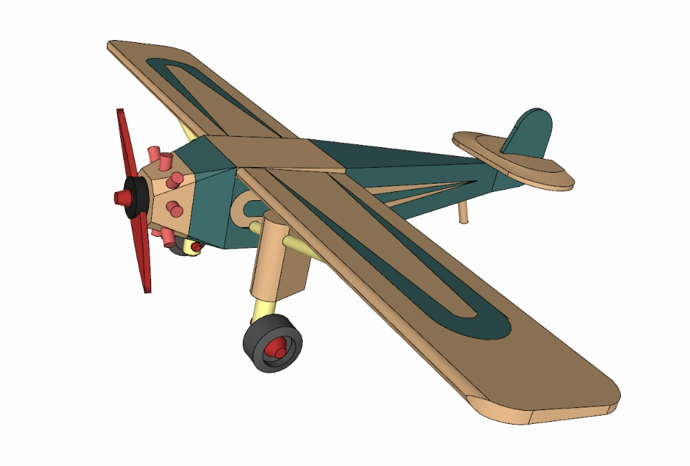 Avião de brinquedo 3D