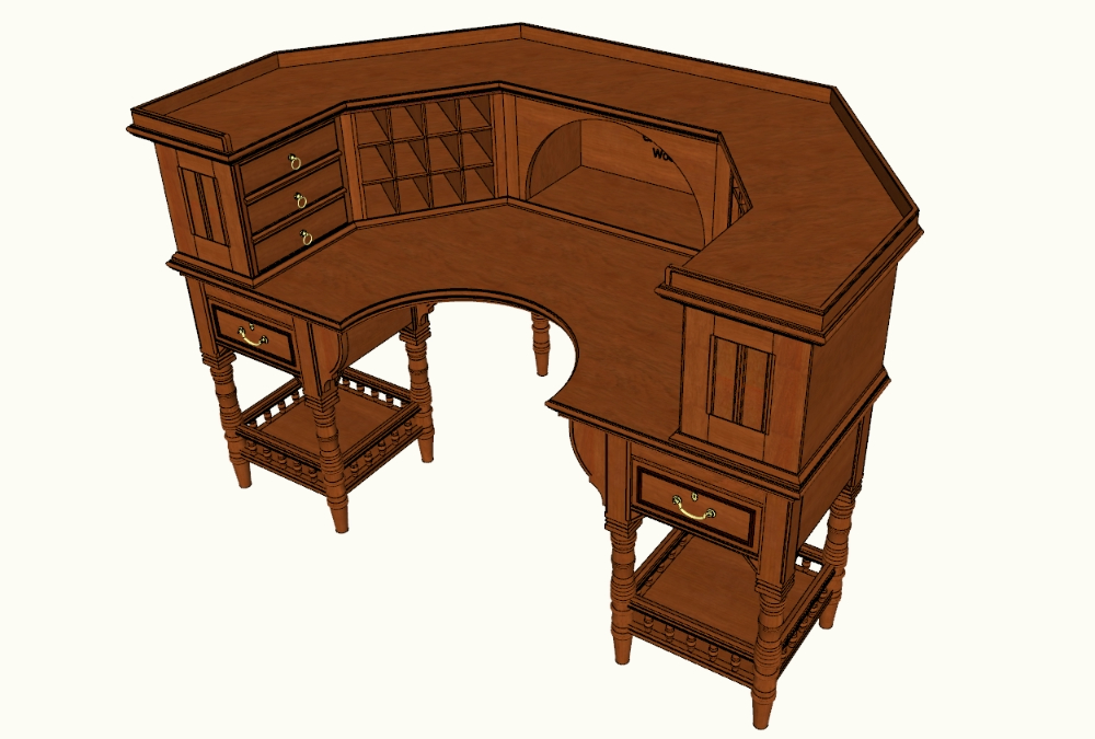 Victorian Library Desk