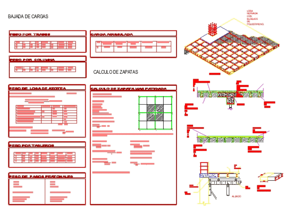 Calculo Estructural Losa Nervada En Autocad Cad Kb Bibliocad