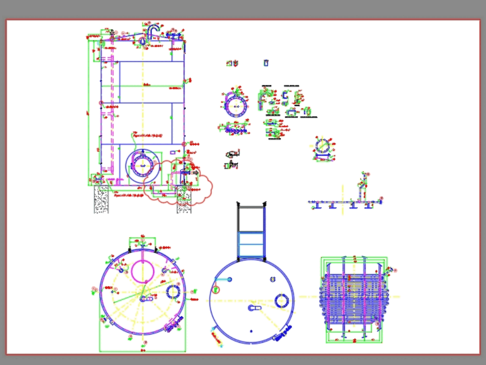 Tanque de almacenamiento para naoh en AutoCAD | CAD (530.83 KB) | Bibliocad