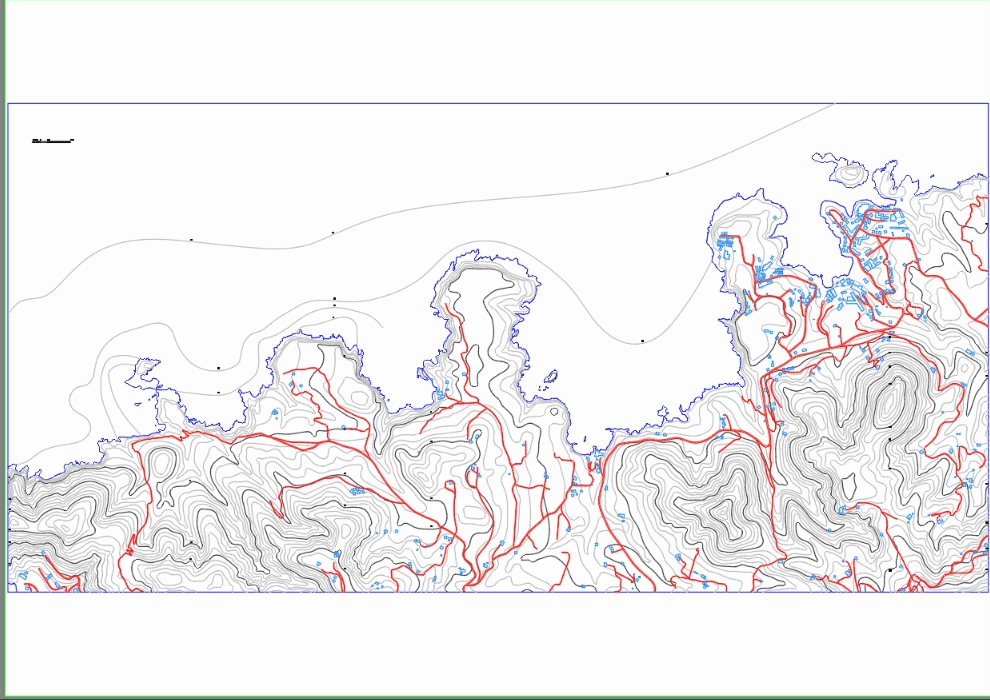 Plano topografico de la isla de IBIZA en España