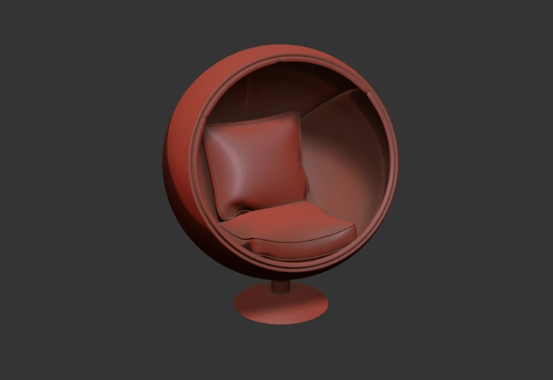 Sphärischer Stuhl 3d