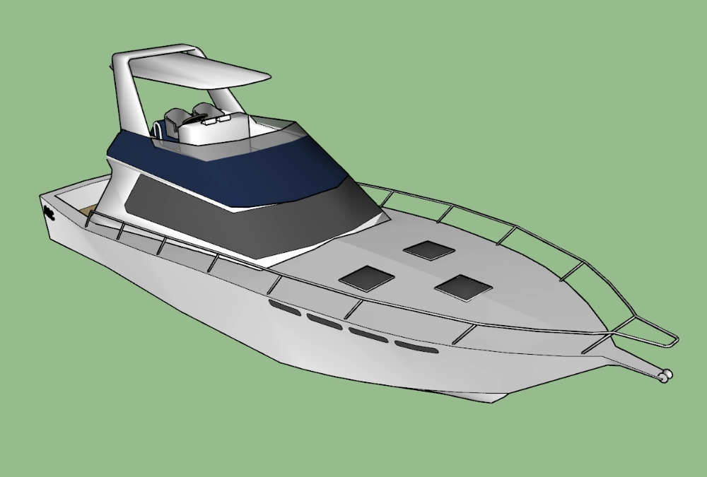3D yacht boat
