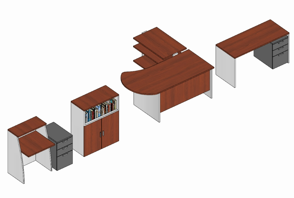 Mobília de escritório 3D