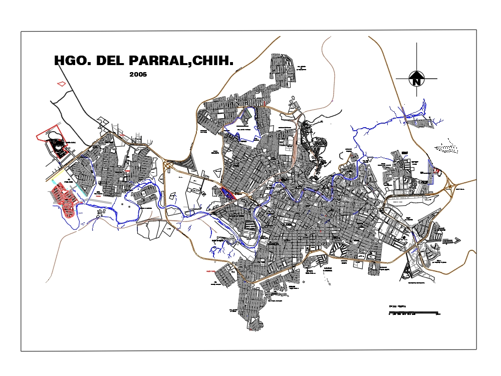 Mapa de Hidalgo del Parral