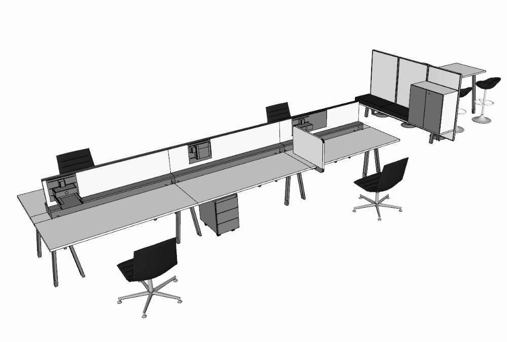 Mueble de oficinas 3D