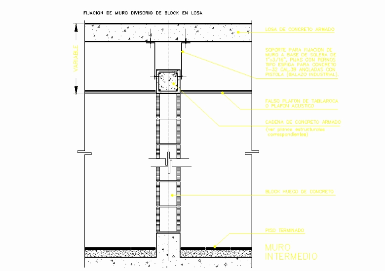 block partition wall slab