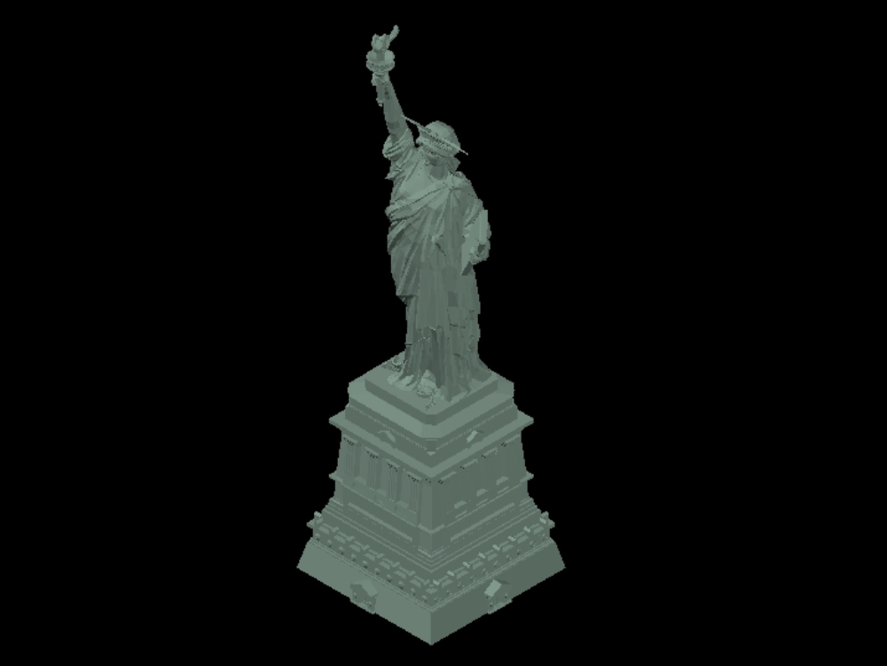 estatua da liberdade 3d