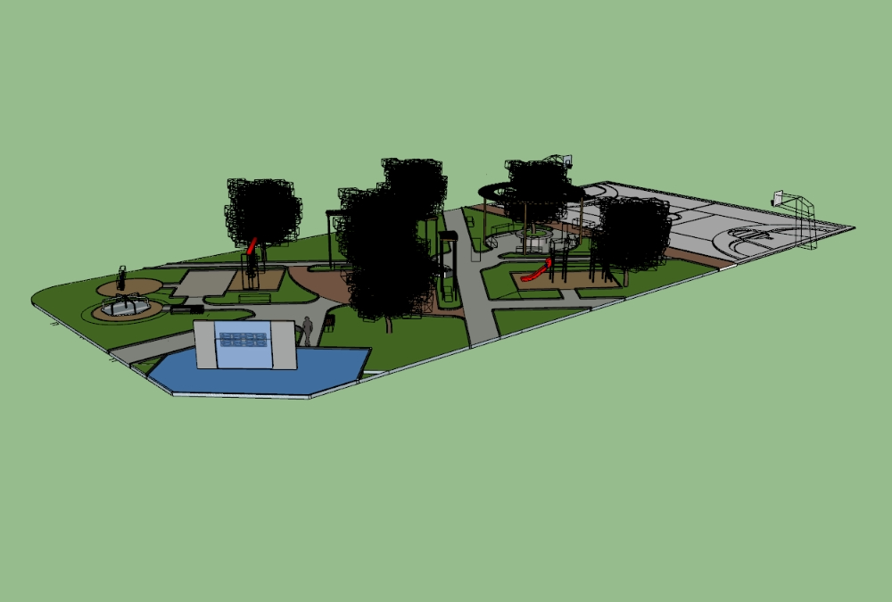 model sketchup playground 3d Descargar  Bibliocad en MB) (16.28 SKP   Parque 3d CAD