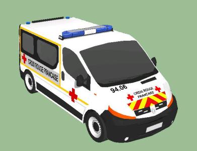 Véhicule d'ambulance 3D