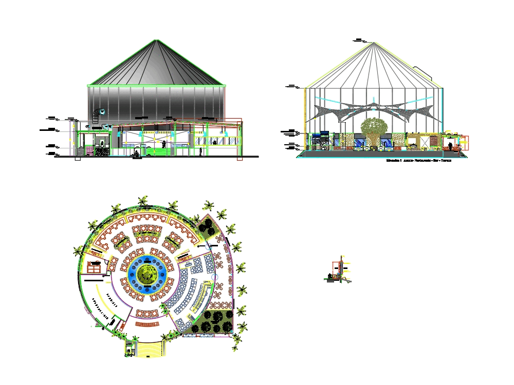 Planos De Restaurante En Autocad Descargar Cad 587 Mb Bibliocad 9791