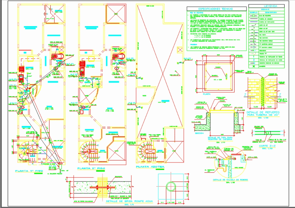 Instalaciones Sanitarias En Autocad Descargar Cad 18233 Kb Bibliocad 7875