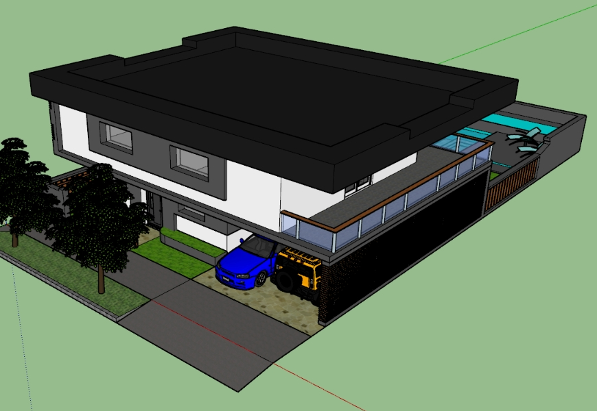 Casa de campo moderna 3D