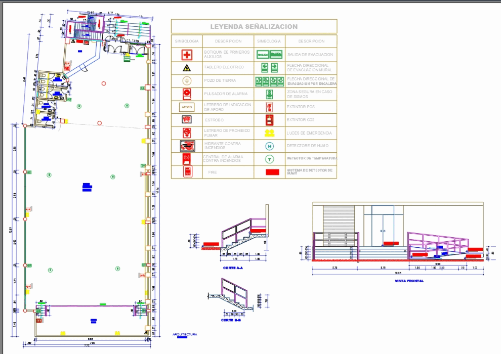 Plano De Señalizacion Indeci En Autocad Cad 248 Mb Bibliocad 4848