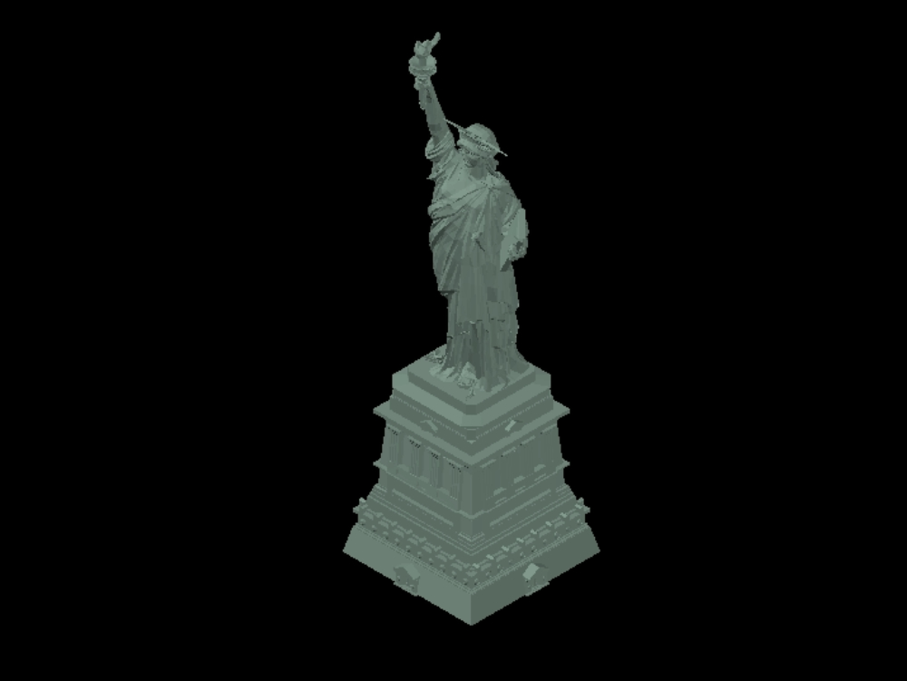 Statue de la Liberté en 3D.