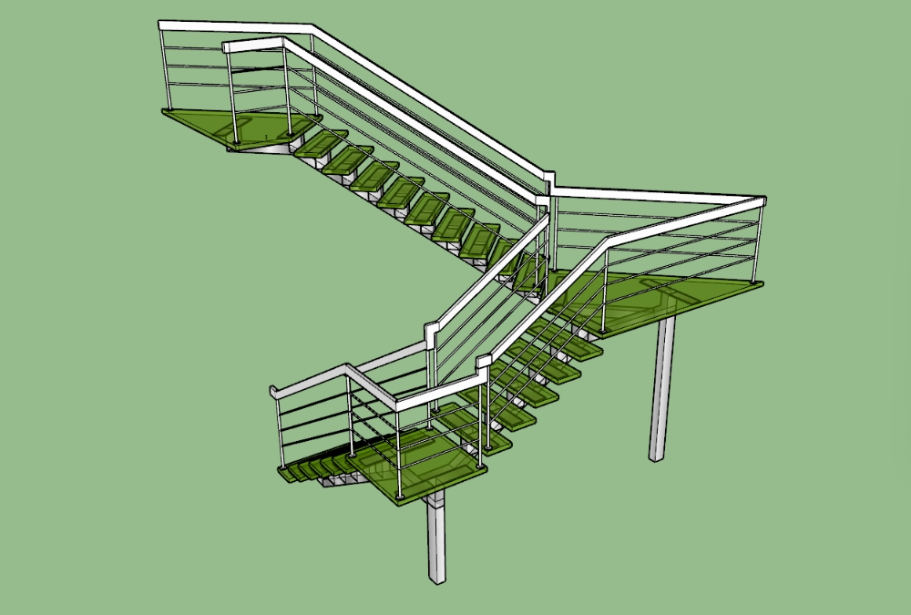 Escadaria triangular