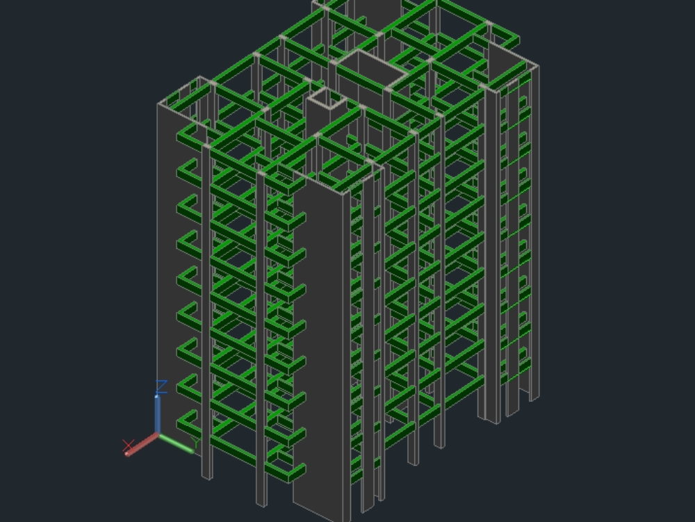 Estructura de edificio 3D