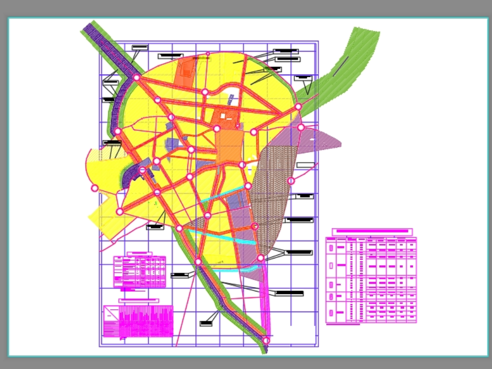 Map with chiclayo zoning