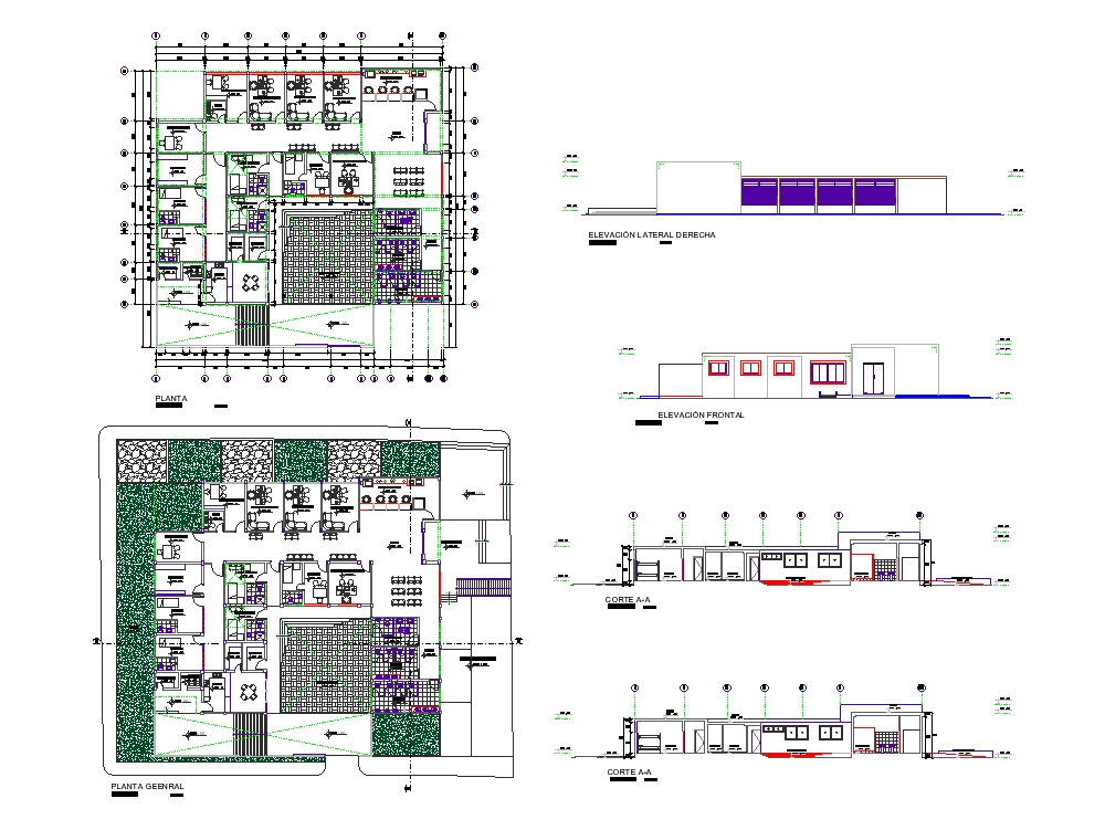 Police station in AutoCAD | Download CAD free (1.3 MB) | Bibliocad