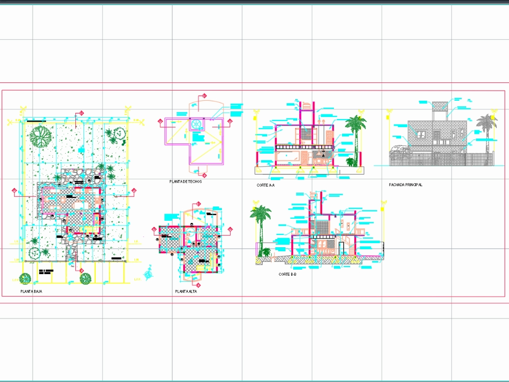 Plan de maison à deux étages