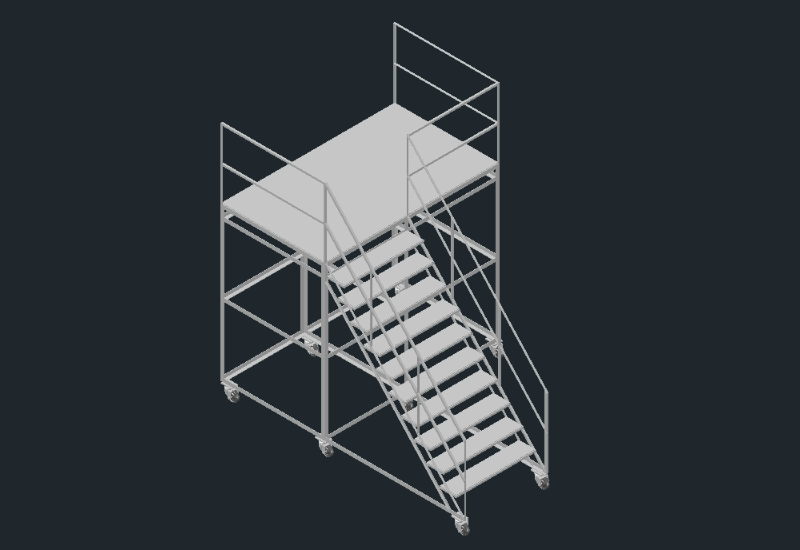 escada rolante 3d