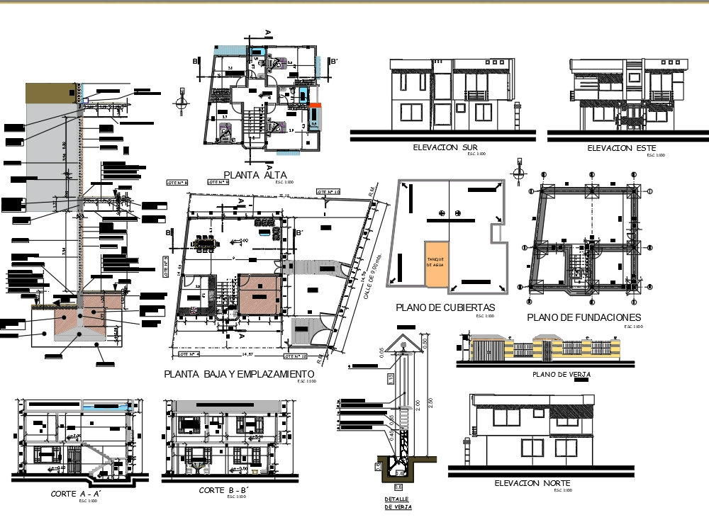 2-level family home in AutoCAD | CAD download (11.81 MB) | Bibliocad