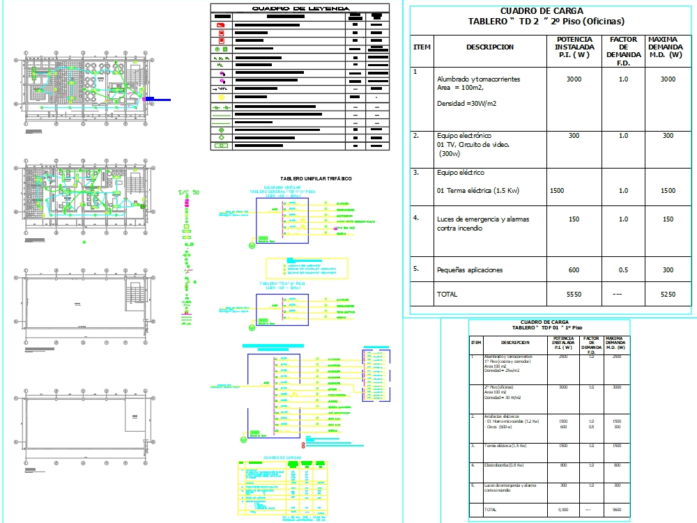electrical plans of an office