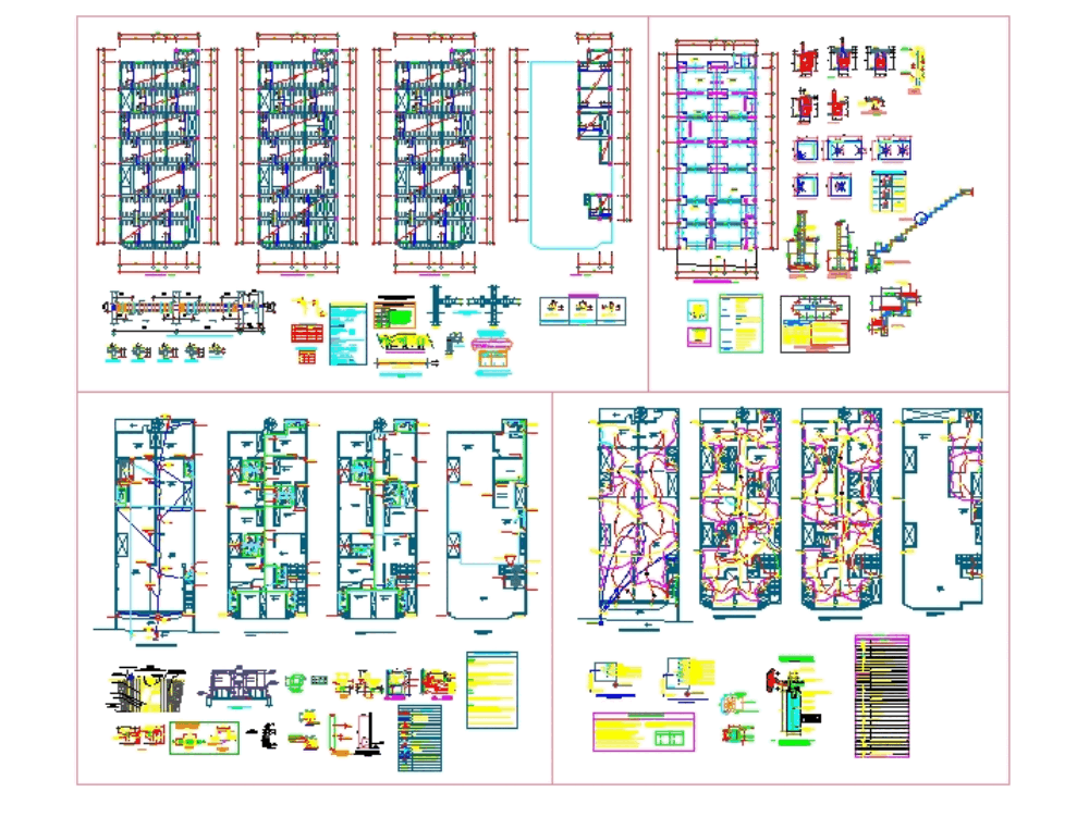 Structure and complete facilities in AutoCAD | CAD (2.4 MB) | Bibliocad