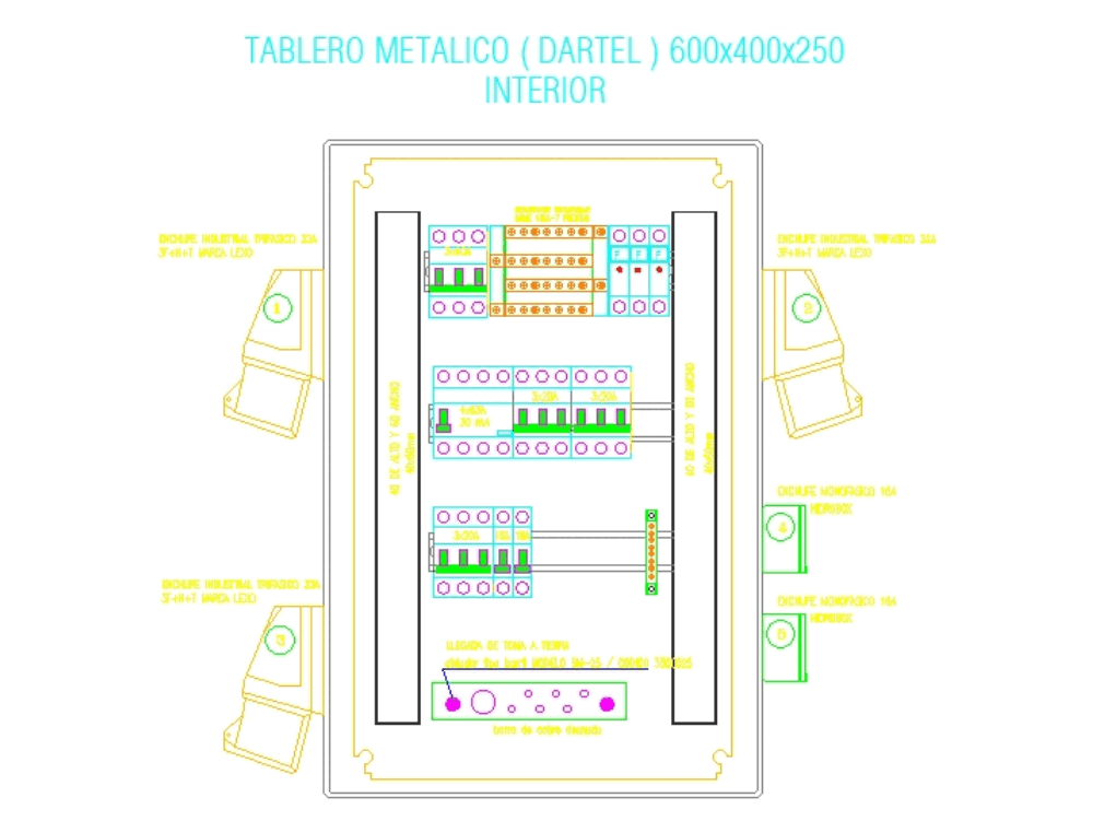 Electric board in AutoCAD | Download CAD free (740.69 KB) | Bibliocad