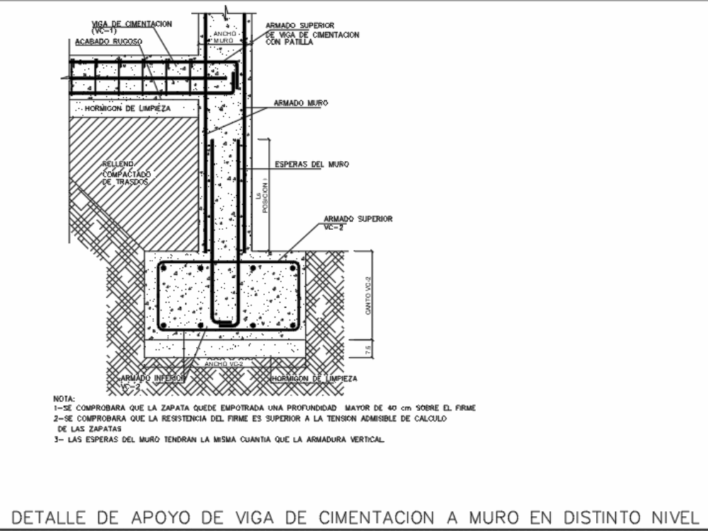 Planos de cimentacion in AutoCAD | Download CAD free (21.79 KB) | Bibliocad