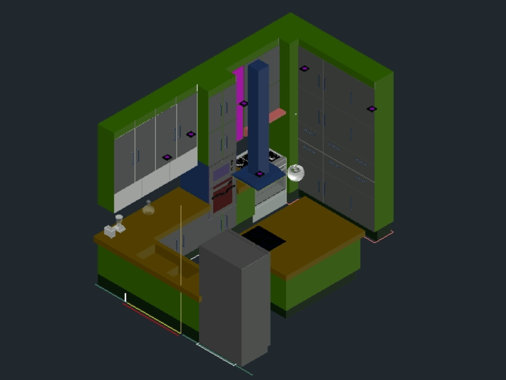 móveis de cozinha 3D