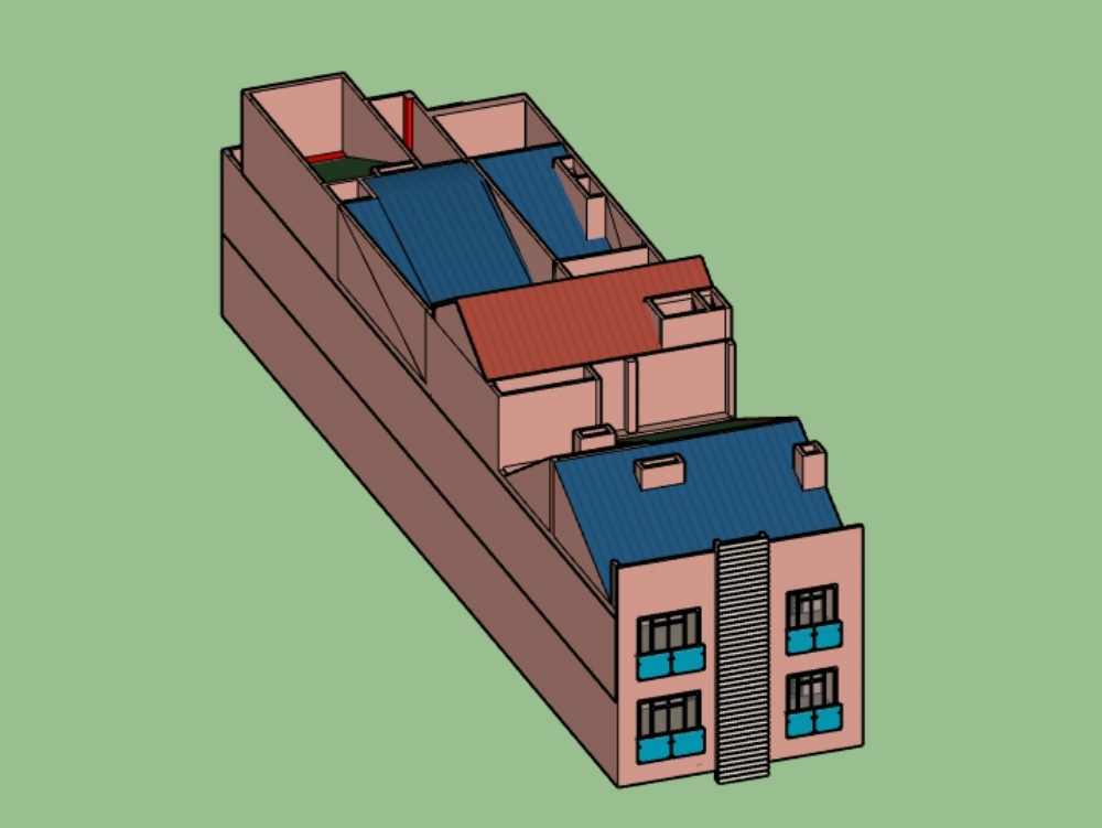 3D-Mehrfamilienhaus