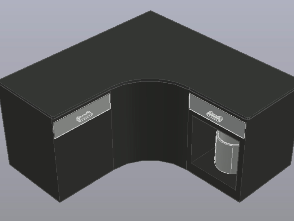 Mueble esquinero 3D