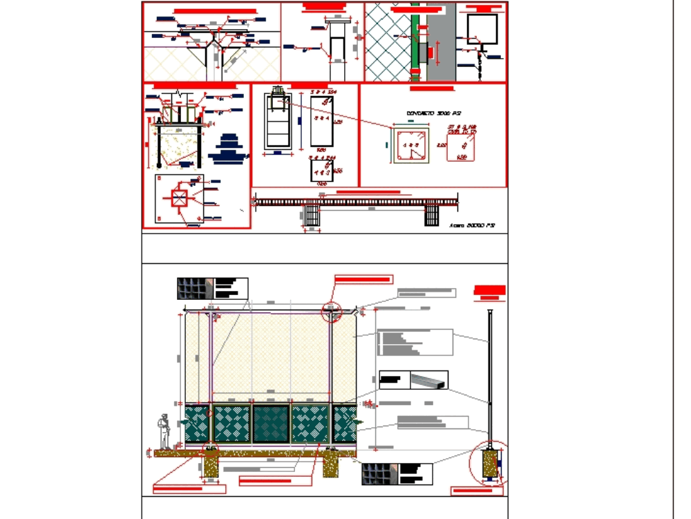 Mesh chain link fencing 7m in AutoCAD CAD (3.41 MB) Bibliocad