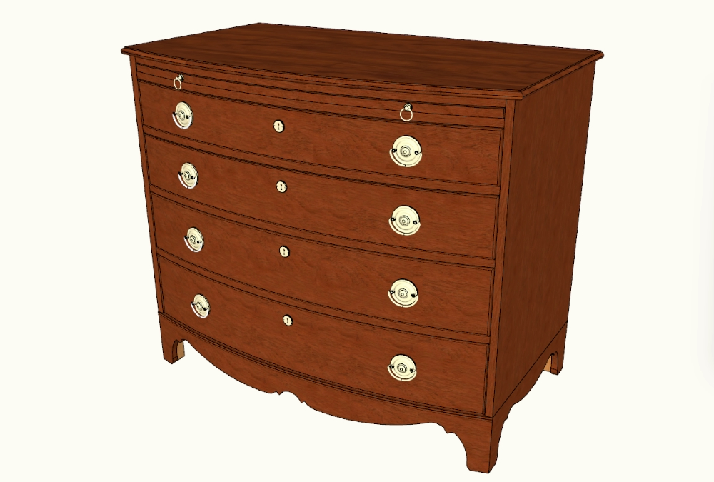 Front drawers arc