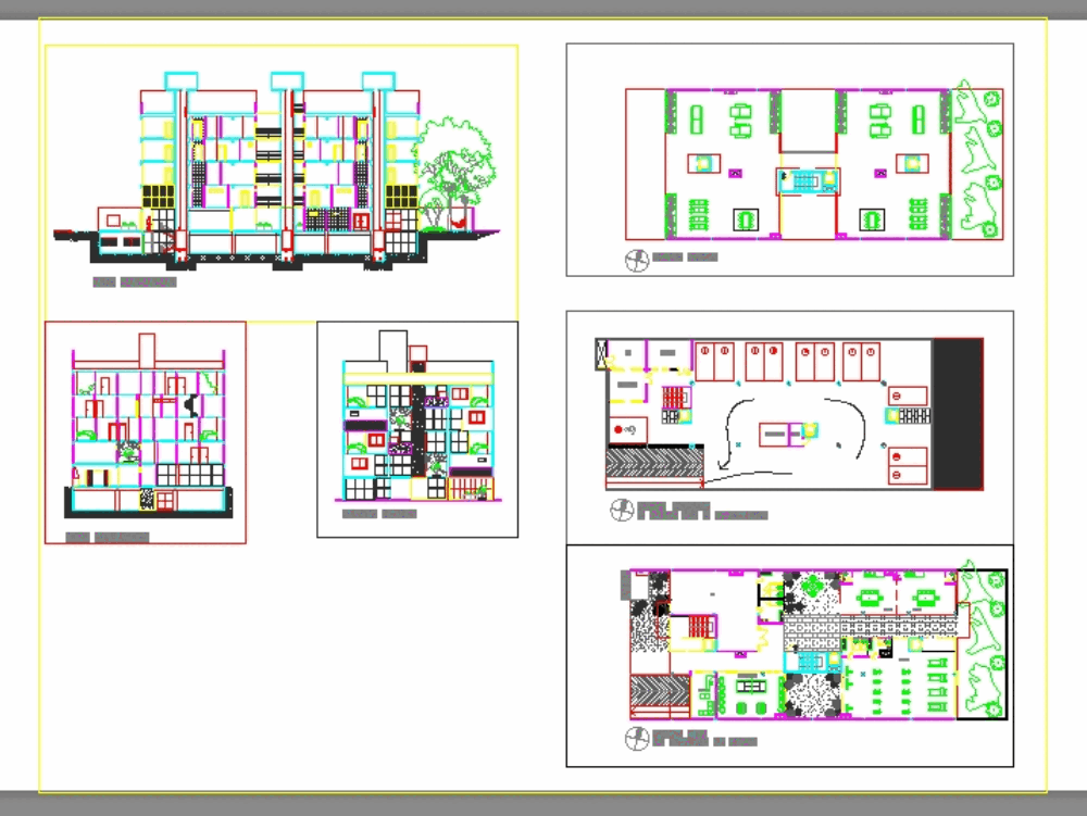 Bâtiment Des Départements Dans AutoCAD | Téléchargement CAD (1.1 MB ...