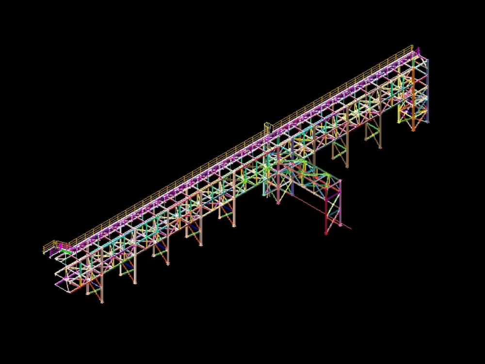 Parral for passage of pipes in 3d.