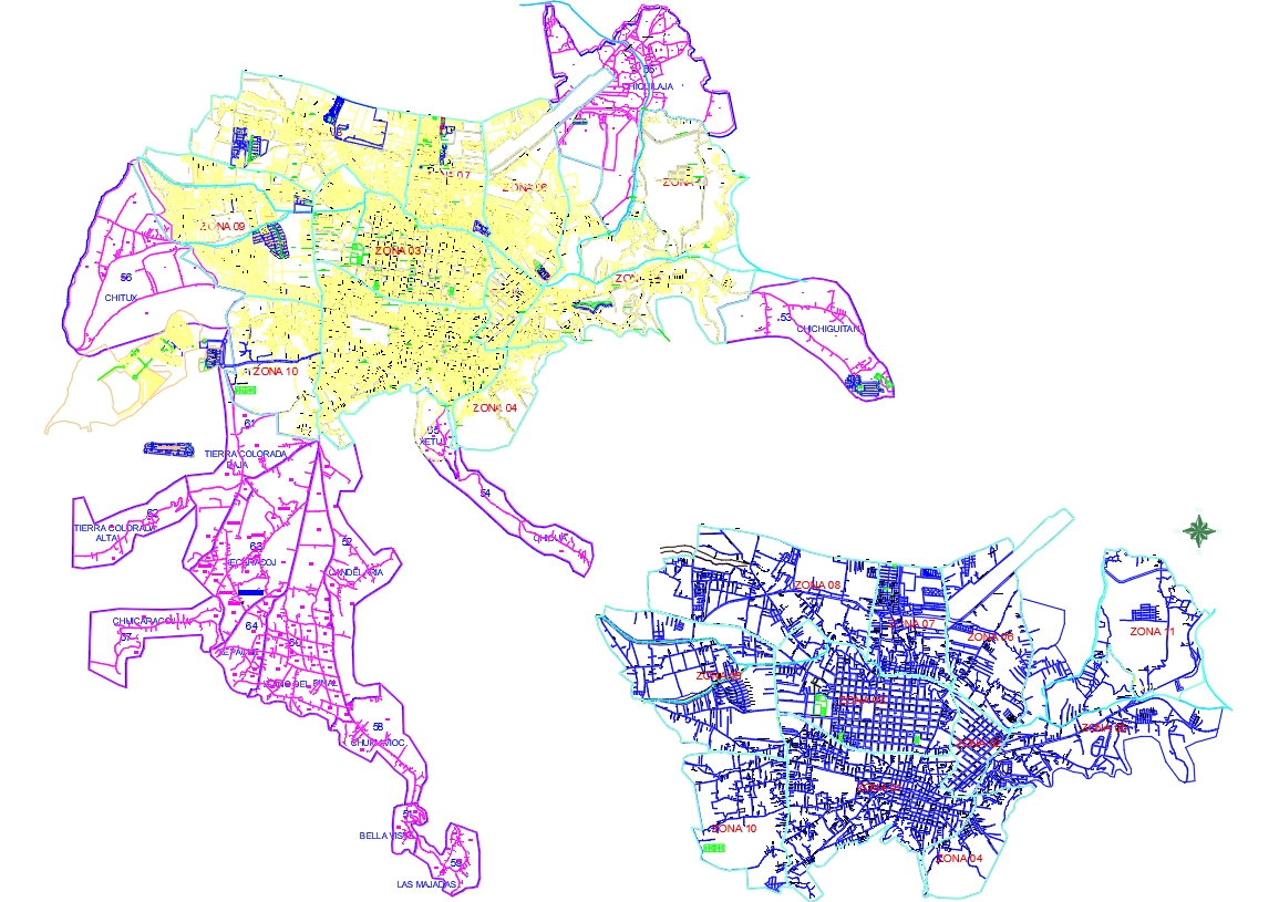 mapa urbano da guatemala