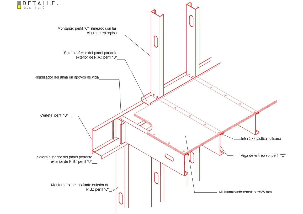 Mezzanin-Detail aus Metall