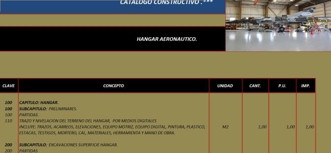 Catalogue hangar constructif aéronautique