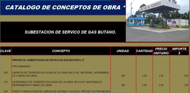 CONSTRUCTIVE CATALOG SUBESTACION LP GAS SERVICE URBAN AREA